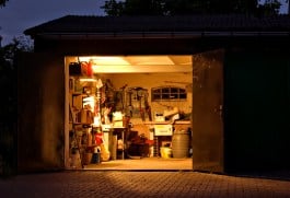 change the garage light bulb