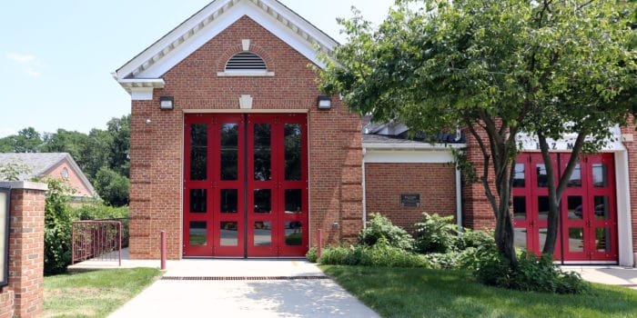 Tall Four Fold Doors on Firehouse