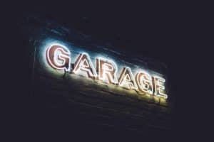 garage sign